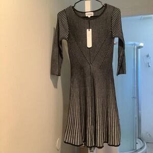 Olive + oak knit dress gray grey size large